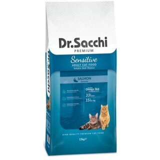 Dr.Sacchi Premium Sensitive Somonlu Yetişkin 15 kg Kedi Maması kullananlar yorumlar